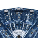Hydrosan Garten-Whirlpool-Badewanne Spa748 Blaue Welle Gehäuse Graue Platte F22 230x230 cm