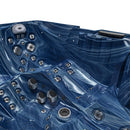 Hydrosan Garten-Whirlpool-Badewanne Spa748 Blaue Welle Gehäuse Graue Platte F22 230x230 cm