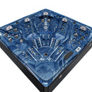 Hydrosan Garten-Whirlpool-Badewanne Spa748 Blaue Welle Gehäuse Graue Platte F22 230x230 cm