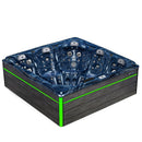 Hydrosan Garten-Whirlpool-Badewanne Spa748 Blaue Welle Gehäuse Graue Platte F22 230x230 cm