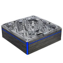 Hydrosan Garten-Whirlpool-Badewanne SPA748 ODYSSEY, graues Holzgehäuse F22, 230 x 230 cm