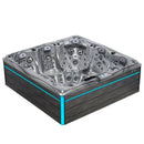 Hydrosan Garten-Whirlpool-Badewanne SPA748 ODYSSEY, graues Holzgehäuse F22, 230 x 230 cm