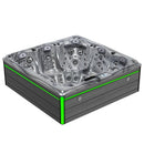 Hydrosan Garten-Whirlpool-Badewanne SPA748 ODYSSEY Graue Holzverkleidung F24 230x230 cm