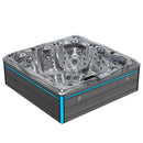 Hydrosan Garten-Whirlpool-Badewanne SPA748 ODYSSEY Graue Holzverkleidung F24 230x230 cm