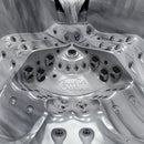 Hydrosan Garten-Whirlpool-Badewanne SPA748 ODYSSEY Graue Holzverkleidung F24 230x230 cm