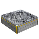 Hydrosan Garten-Whirlpool-Badewanne Spa748 Odyssey Graue Holzverkleidung F27 230x230 cm