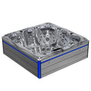 Hydrosan Garten-Whirlpool-Badewanne Spa748 Odyssey Graue Holzverkleidung F27 230x230 cm