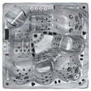 Hydrosan Garten-Whirlpool-Badewanne Spa748 Odyssey Graue Holzverkleidung F27 230x230 cm