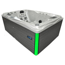 Hydrosan Garten-Whirlpool-Badewanne Spa749 Weiß Perlgrau Gehäuse 200x135 cm 230V