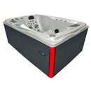 Hydrosan Garten-Whirlpool-Badewanne 749, Gehäuse Weißperle Anthrazit, 200 x 135 cm, 230 V