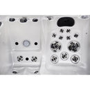 Hydrosan Garten-Whirlpool-Badewanne 749 Weißperle Kaffeegehäuse 200x135 cm 230V