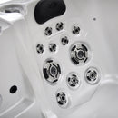 Hydrosan Garten-Whirlpool-Badewanne Spa749 Weiß Perlgrau Gehäuse 200x135 cm 230V