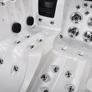 Hydrosan Garten-Whirlpool-Badewanne Spa749 Weiß Perlgrau Gehäuse 200x135 cm 230V
