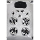 Hydrosan Garten-Whirlpool-Badewanne Spa749 Weiß Perlgrau Gehäuse 200x135 cm 230V