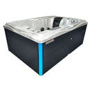 Hydrosan Garten-Whirlpool-Badewanne Spa749 Cappuccino Anthrazit Gehäuse 200x135 cm 230V