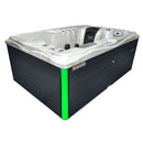 Hydrosan Garten-Whirlpool-Badewanne Spa749 Cappuccino Anthrazit Gehäuse 200x135 cm 230V