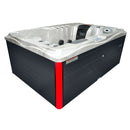 Hydrosan Garten-Whirlpool-Badewanne Spa749 Cappuccino Anthrazit Gehäuse 200x135 cm 230V