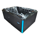Hydrosan Garten-Whirlpool-Badewanne Spa749 Black Wave Anthrazit Gehäuse 200x135 cm 230V