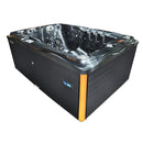Hydrosan Garten-Whirlpool-Badewanne Spa749 Black Wave Anthrazit Gehäuse 200x135 cm 230V