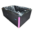 Hydrosan Garten-Whirlpool-Badewanne Spa749 Black Wave Anthrazit Gehäuse 200x135 cm 230V