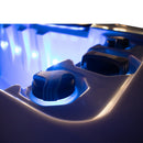 Hydrosan Garten-Whirlpool-Badewanne Spa749 Cappuccino Anthrazit Gehäuse 200x135 cm 230V