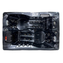 Hydrosan Garten-Whirlpool-Badewanne Spa749 Black Wave Anthrazit Gehäuse 200x135 cm 230V