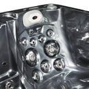 Hydrosan Garten-Whirlpool-Badewanne Spa749 Black Wave Anthrazit Gehäuse 200x135 cm 230V