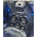 Hydrosan Garten-Whirlpool-Badewanne Spa749 Black Wave Anthrazit Gehäuse 200x135 cm 230V