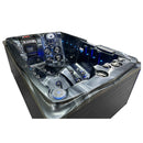Hydrosan Garten-Whirlpool-Badewanne Spa749 Black Wave Anthrazit Gehäuse 200x135 cm 230V