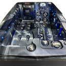 Hydrosan Garten-Whirlpool-Badewanne Spa749 Black Wave Anthrazit Gehäuse 200x135 cm 230V