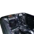 Hydrosan Garten-Whirlpool-Badewanne Spa749 Black Wave Anthrazit Gehäuse 200x135 cm 230V
