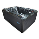 Hydrosan Garten-Whirlpool-Badewanne Spa749 Black Wave Anthrazit Gehäuse 200x135 cm 230V