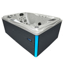 Hydrosan Garten-Whirlpool-Badewanne 749, Gehäuse Weißperle Anthrazit, 200 x 135 cm, 230 V