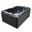 Hydrosan Garten-Whirlpool-Badewanne Spa749 Black Wave Anthrazit Gehäuse 200x135 cm 230V