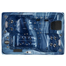 Hydrosan Garten-Whirlpool-Badewanne Spa749 Blue Wave Anthrazit Gehäuse 200x135 cm 230V