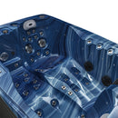 Hydrosan Garten-Whirlpool-Badewanne Spa749 Blue Wave Anthrazit Gehäuse 200x135 cm 230V