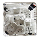 Hydrosan Garten-Whirlpool-Badewanne SPA750 Cappuccino Anthrazit Gehäuse 200x200 cm