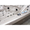 Hydrosan Garten-Whirlpool-Badewanne SPA750 Cappuccino Anthrazit Gehäuse 200x200 cm