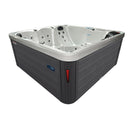 Hydrosan Garten-Whirlpool-Badewanne Spa750 Weiß Perlgrau Gehäuse 200x200 cm