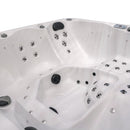 Hydrosan Garten-Whirlpool-Badewanne SPA750, Gehäuse aus weißem Marmor und Anthrazit, 200 x 200 cm