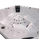 Hydrosan Garten-Whirlpool-Badewanne SPA750, Gehäuse aus weißem Marmor und Anthrazit, 200 x 200 cm