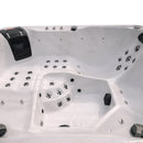Hydrosan Garten-Whirlpool-Badewanne SPA750, Gehäuse aus weißem Marmor und Anthrazit, 200 x 200 cm