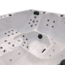 Hydrosan Garten-Whirlpool-Badewanne SPA750, Gehäuse aus weißem Marmor und Anthrazit, 200 x 200 cm
