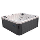 Hydrosan Garten-Whirlpool-Badewanne Spa750 Weißmarmor Graues Gehäuse 200x200 cm)