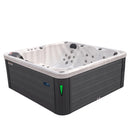 Hydrosan Garten-Whirlpool-Badewanne Spa750 Weißmarmor Graues Gehäuse 200x200 cm)