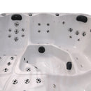 Hydrosan Garten-Whirlpool-Badewanne Spa750 Weißmarmor Graues Gehäuse 200x200 cm)