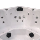 Hydrosan Garten-Whirlpool-Badewanne Spa750 Weißmarmor Graues Gehäuse 200x200 cm)