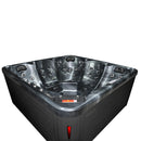 Hydrosan Garten-Whirlpool-Badewanne SPA750 Black Wave Anthrazit Gehäuse 200x200 cm