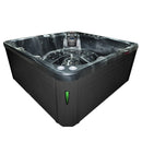 Hydrosan Garten-Whirlpool-Badewanne SPA750 Black Wave Anthrazit Gehäuse 200x200 cm