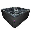 Hydrosan Garten-Whirlpool-Badewanne SPA750 Black Wave Anthrazit Gehäuse 200x200 cm